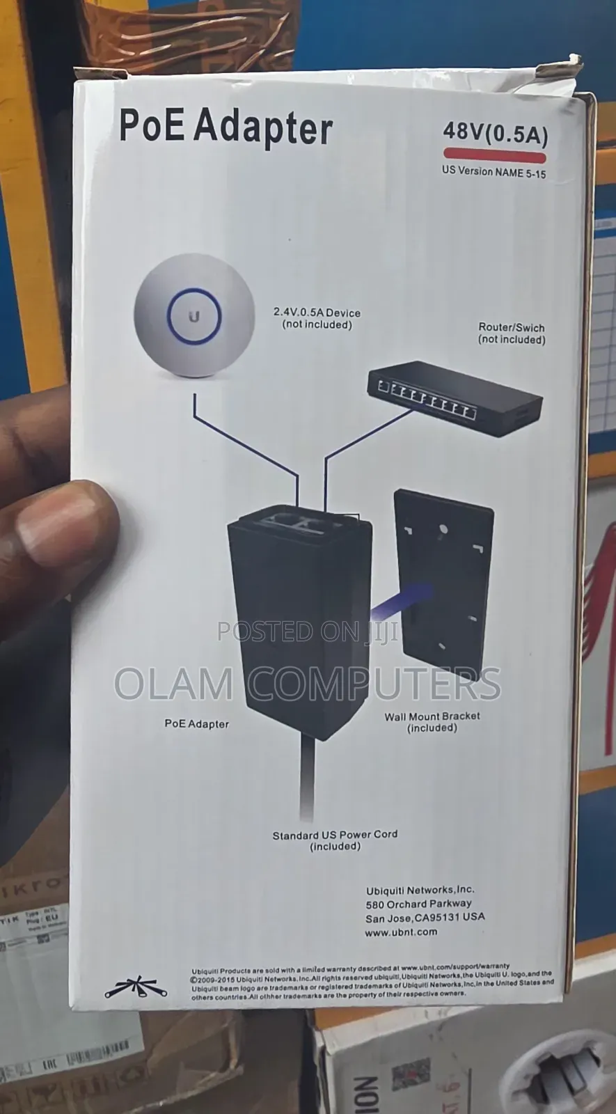 Ubiquiti 48v 0.5a Poe Standard Adapter