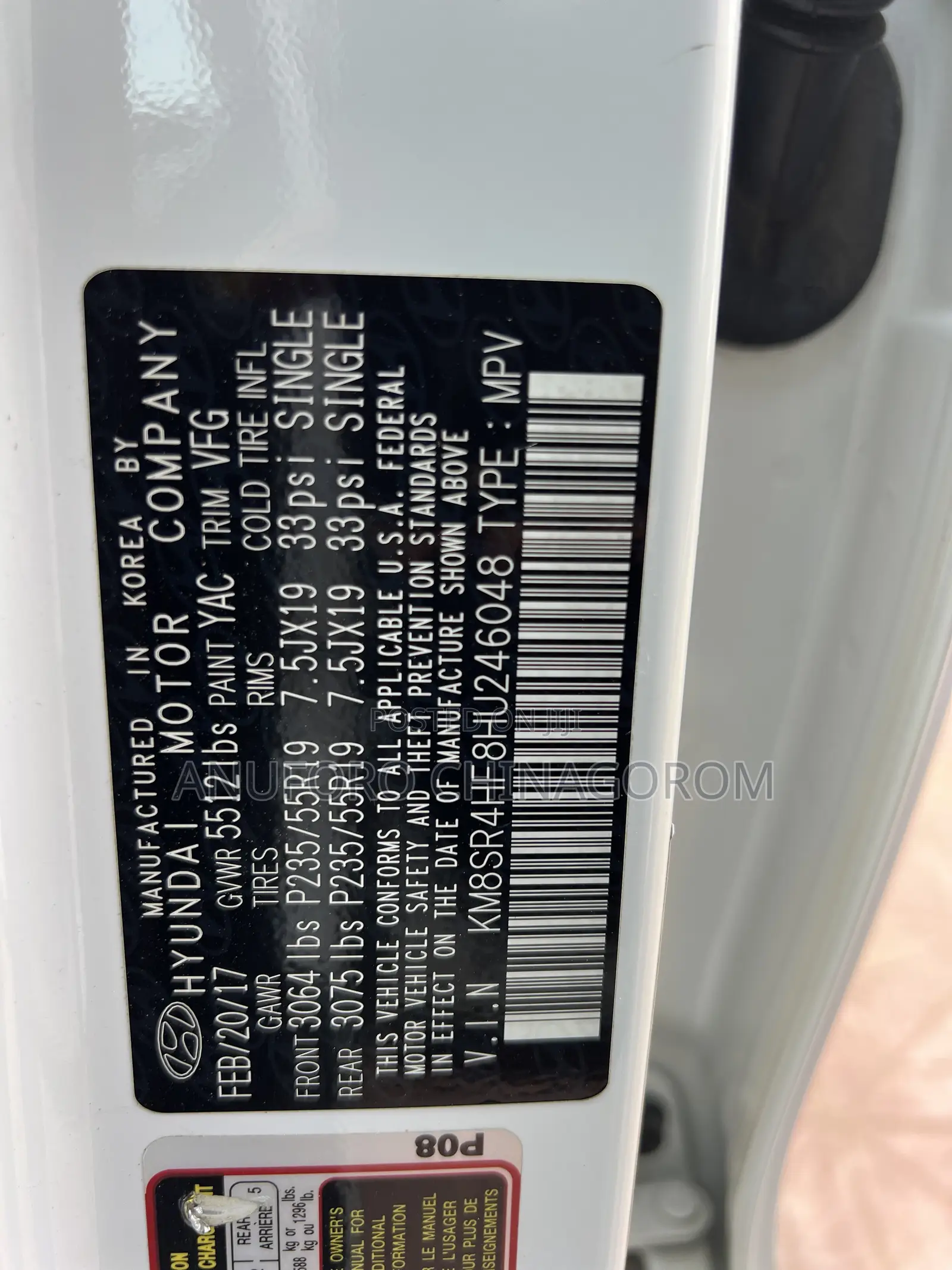 Hyundai Santa Fe Limited Ultimate FWD 2017 White