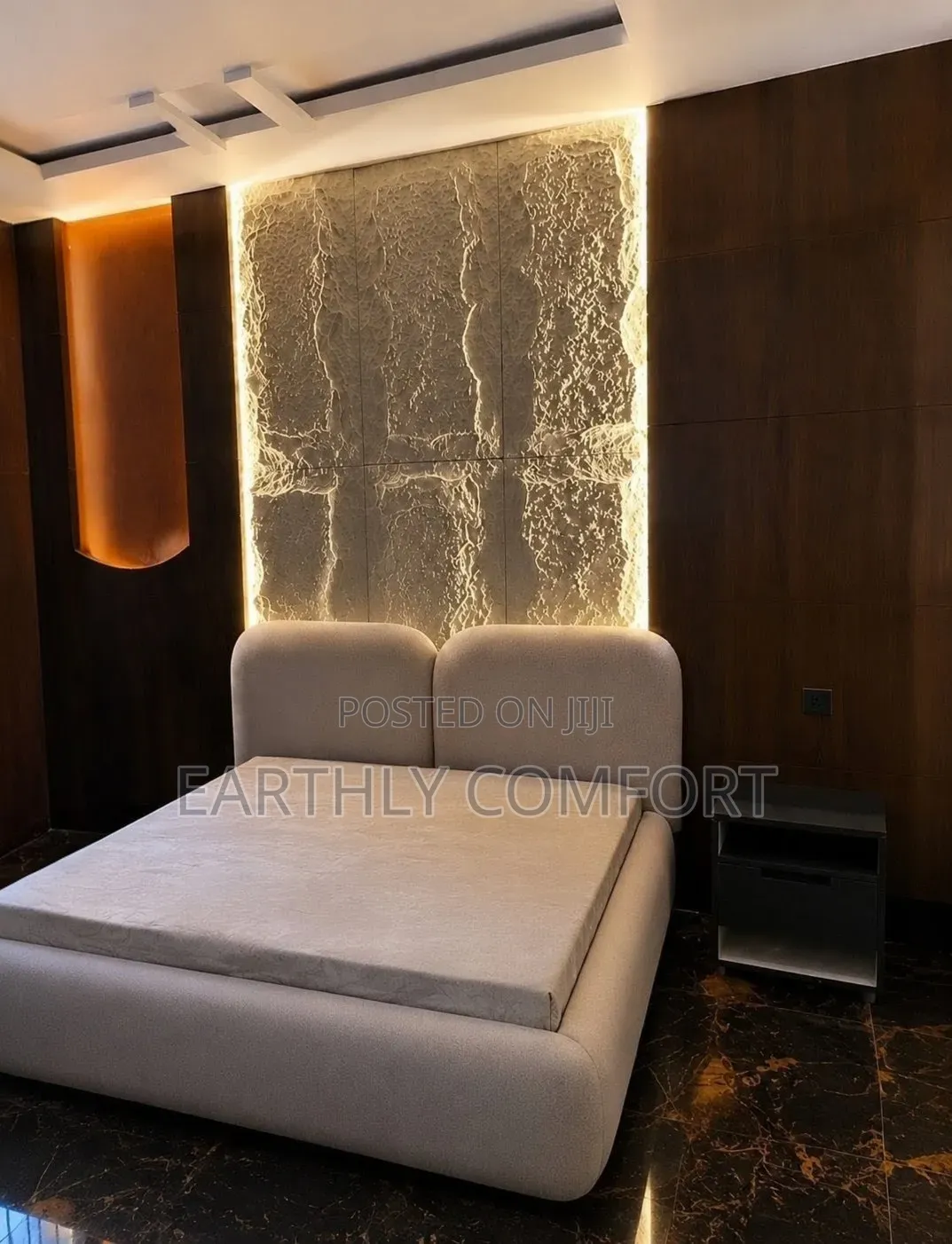Mordern Bedframe Design With Complete Bedroom Interior Design