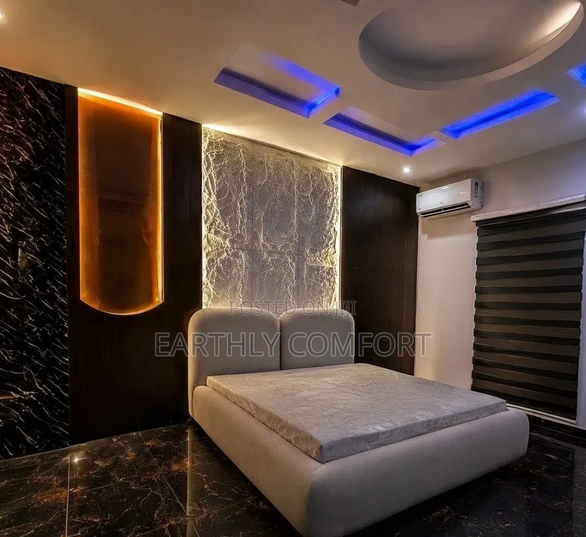 Mordern Bedframe Design With Complete Bedroom Interior Design