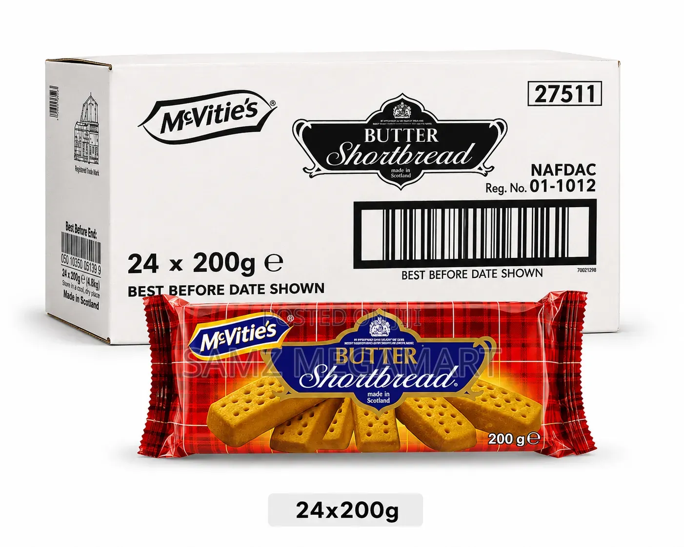 McVitie's Butter Shortbread Biscuits 24x200g
