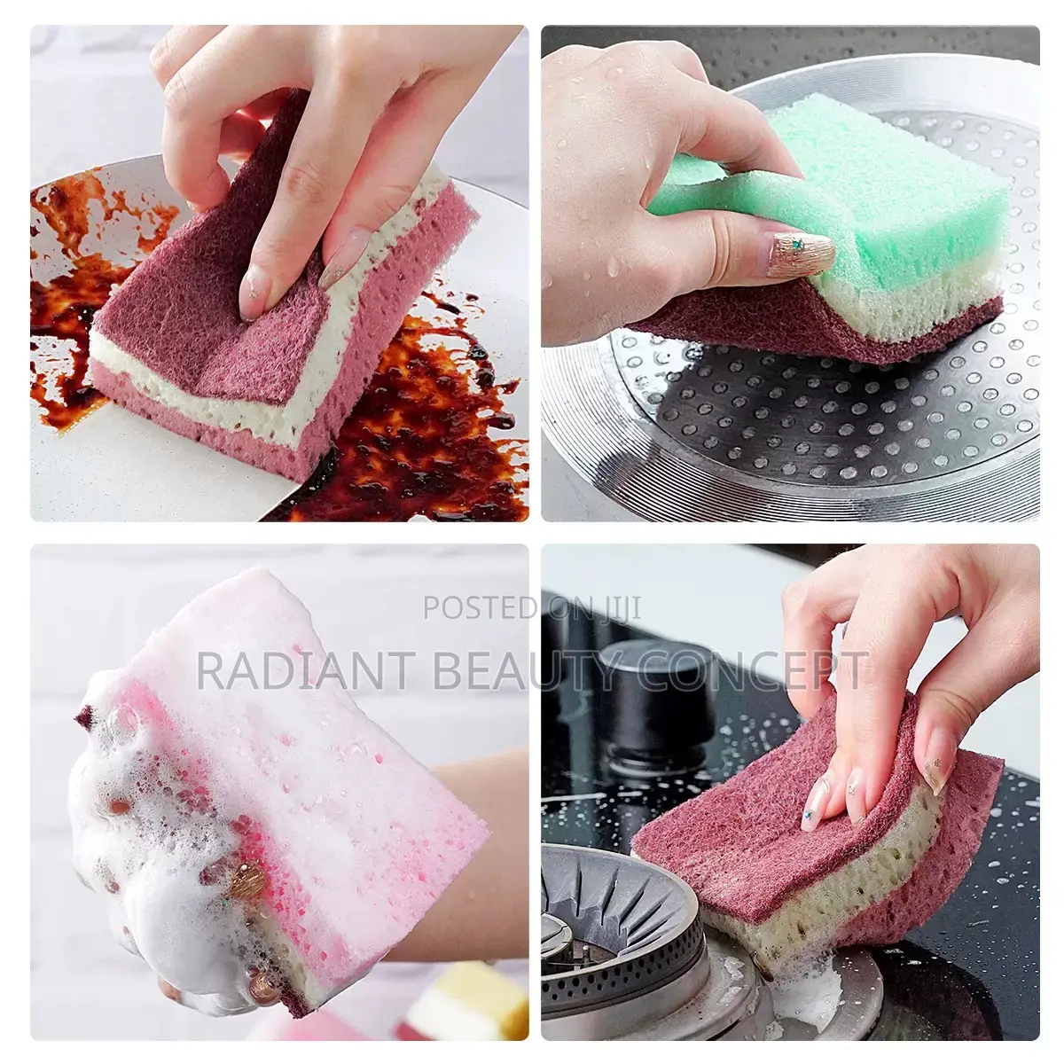 5pcs Dishwashing Foaming Sponge