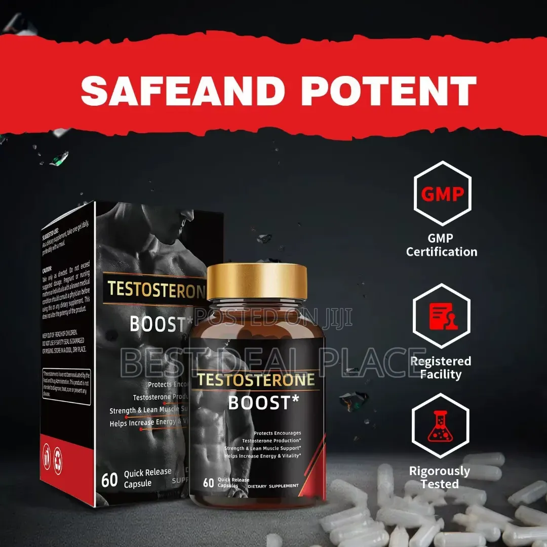 Testosterone Booster Herbal Capsules for Energy Muscle and Performance