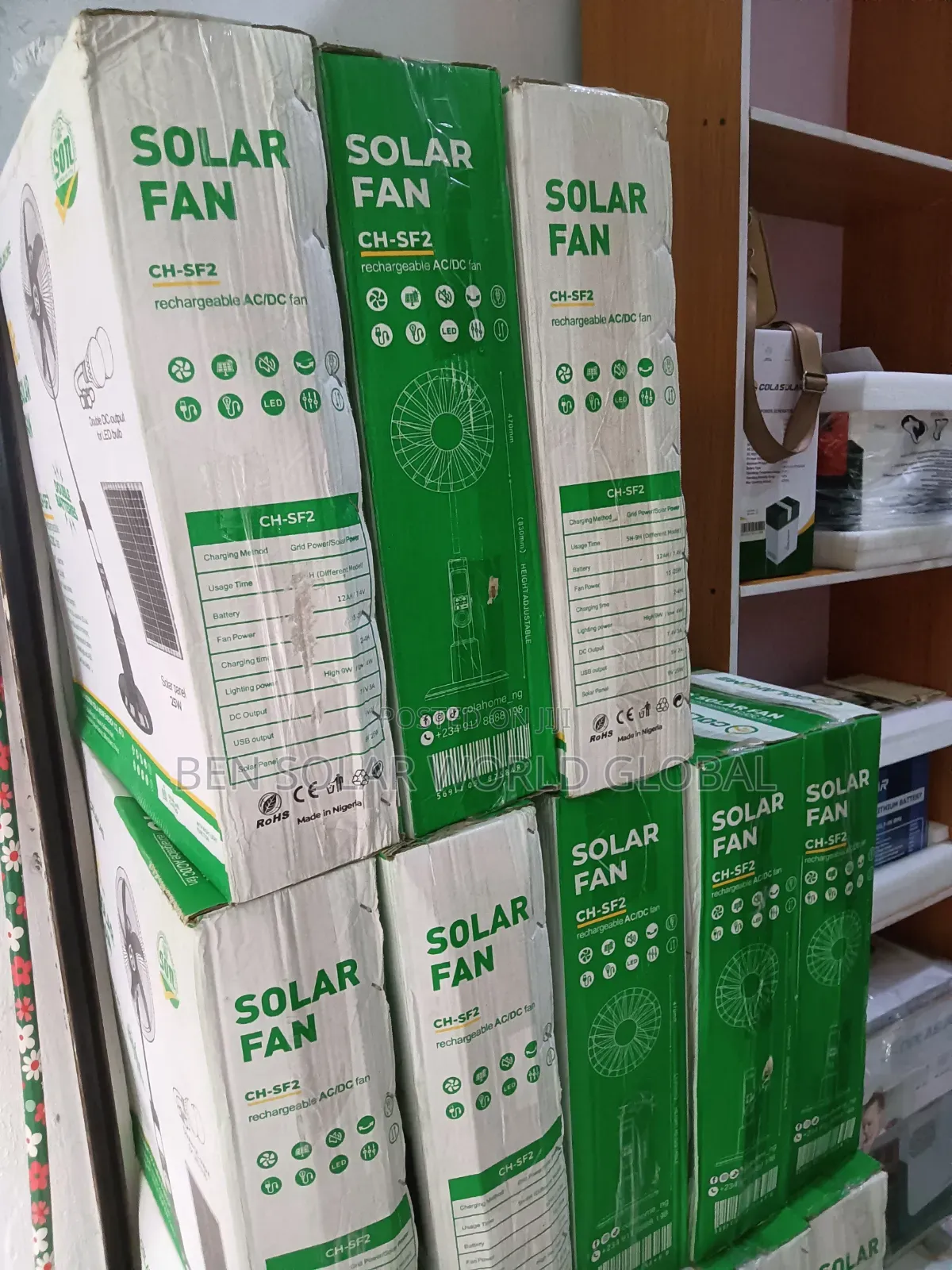 18inch Cola AC/DC Solar Fan