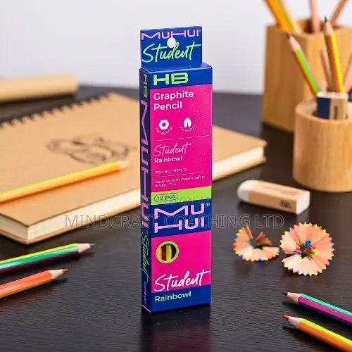 MUHUI HB Graphite Pencils 12 Piece Pack With Erasers for Kids