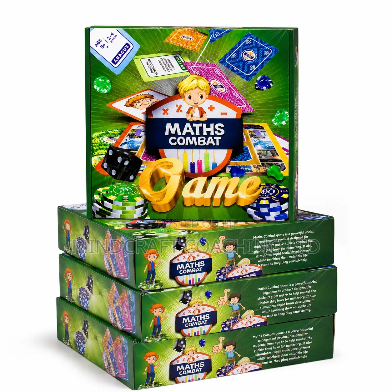 Maths Combat Educational Board Game for Kids Ages 8 and Up