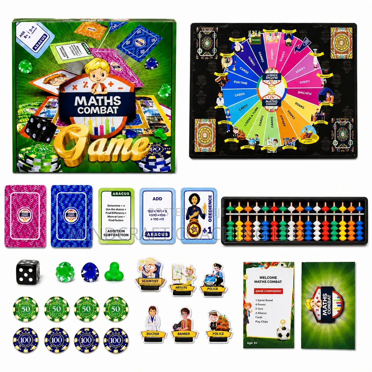 Maths Combat Educational Board Game for Kids Ages 8 and Up