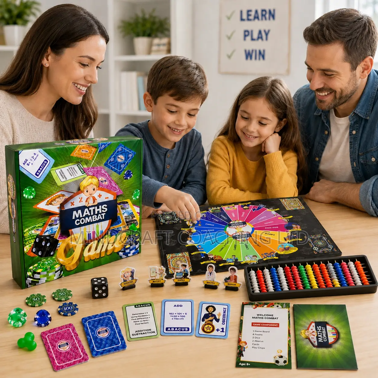Maths Combat Educational Board Game for Kids Ages 8 and Up
