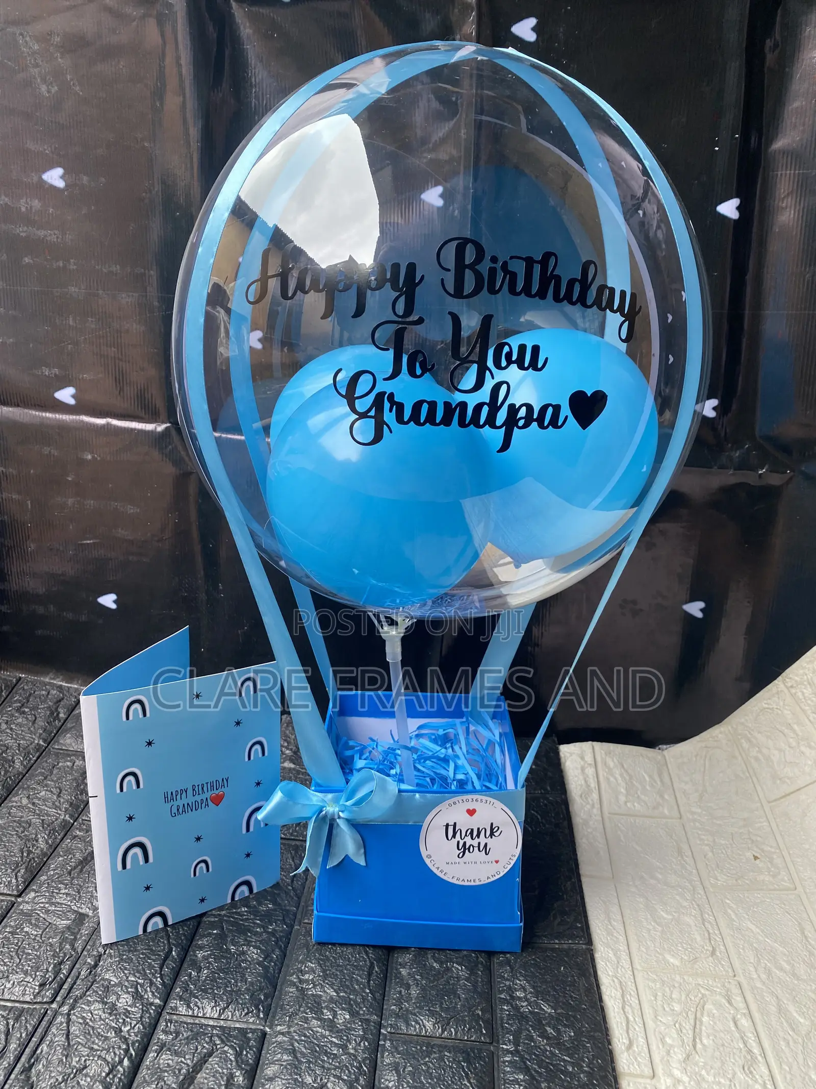 Empty Hot Air Balloon(comes With a Free Card)