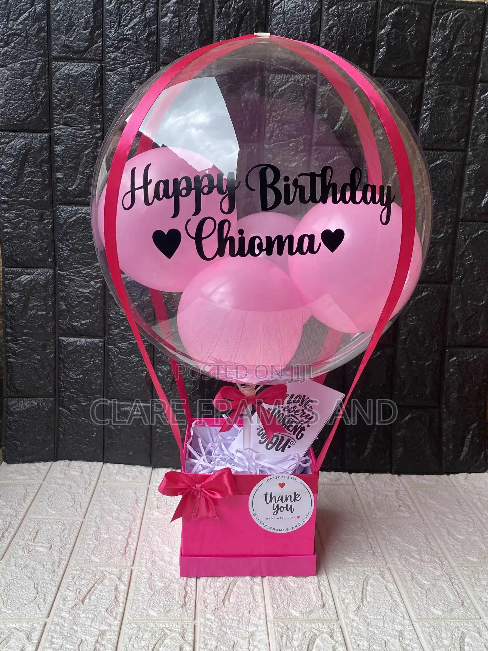 Empty Hot Air Balloon(comes With a Free Card)