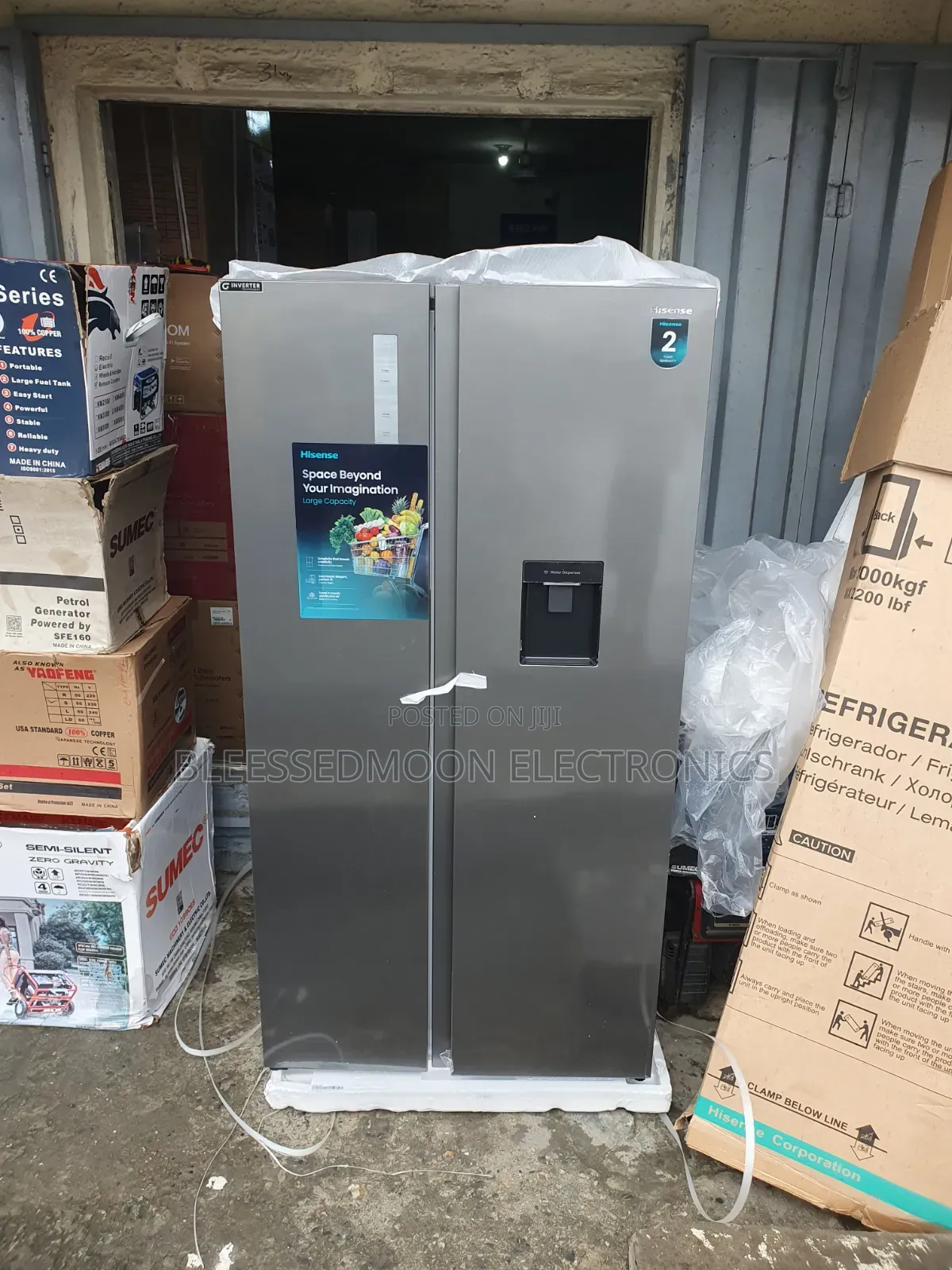 Hisense Inverter Side by Side Fridge With Water Dispenser 10 Years W