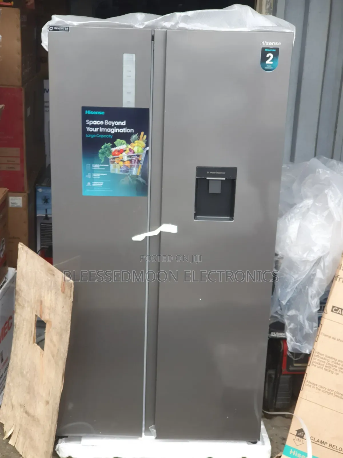 Hisense Inverter Side by Side Fridge With Water Dispenser 10 Years W