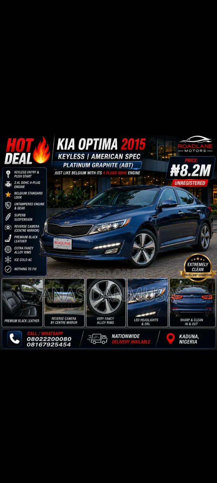 Kia Optima 2015 Blue