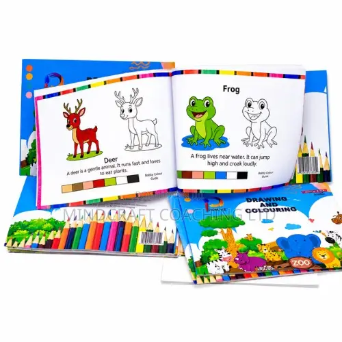 Kids Educational Colouring Book Zoo Animal Version 1 for Age 4 Plus