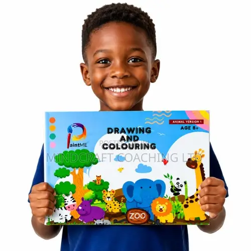 Kids Educational Colouring Book Zoo Animal Version 1 for Age 4 Plus