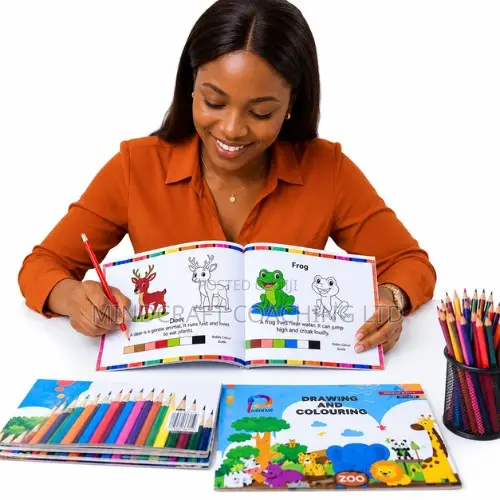 Kids Educational Colouring Book Zoo Animal Version 1 for Age 4 Plus