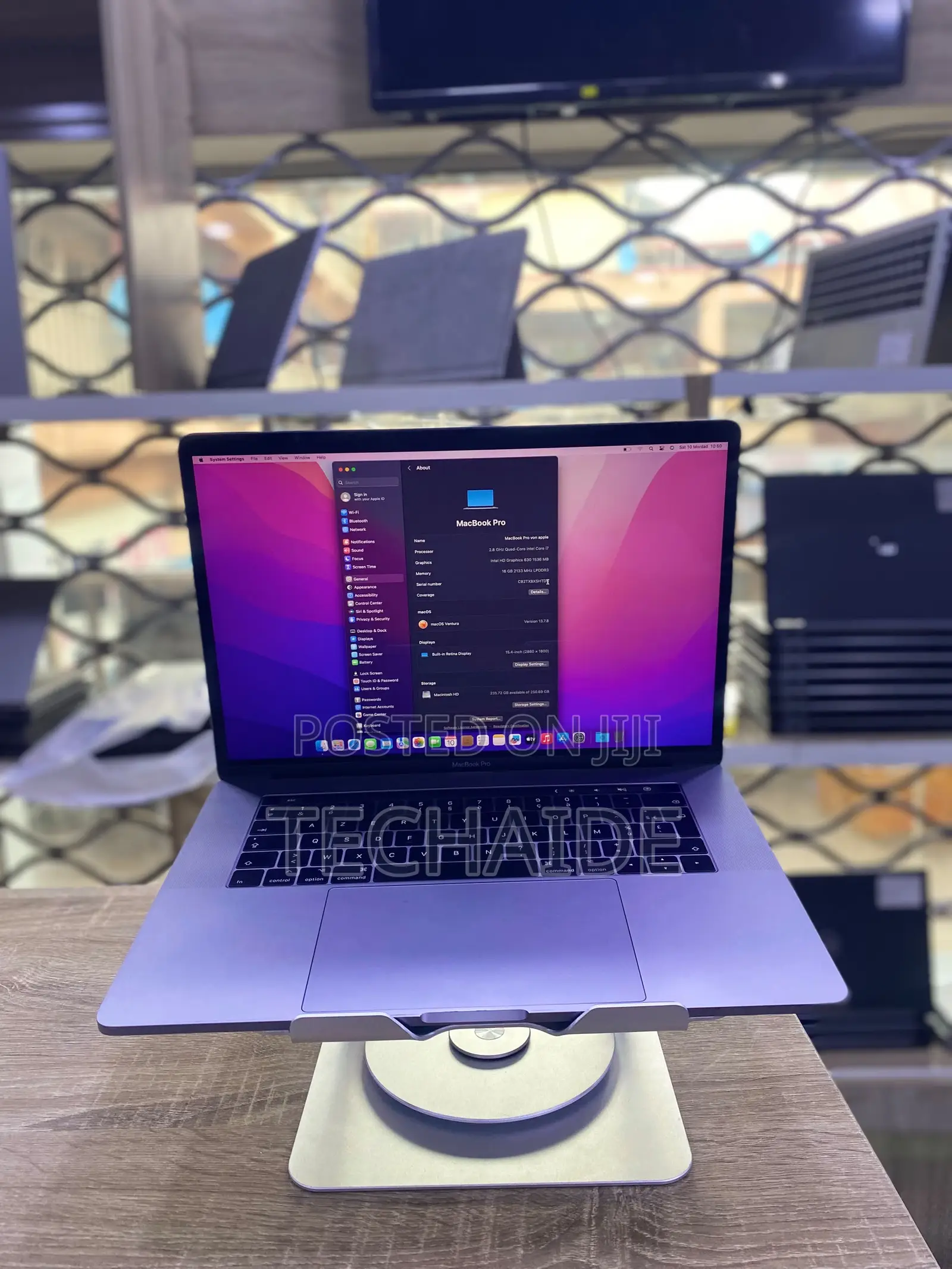 Laptop Apple MacBook Pro 2017 16GB Intel Core i7 SSD 256GB