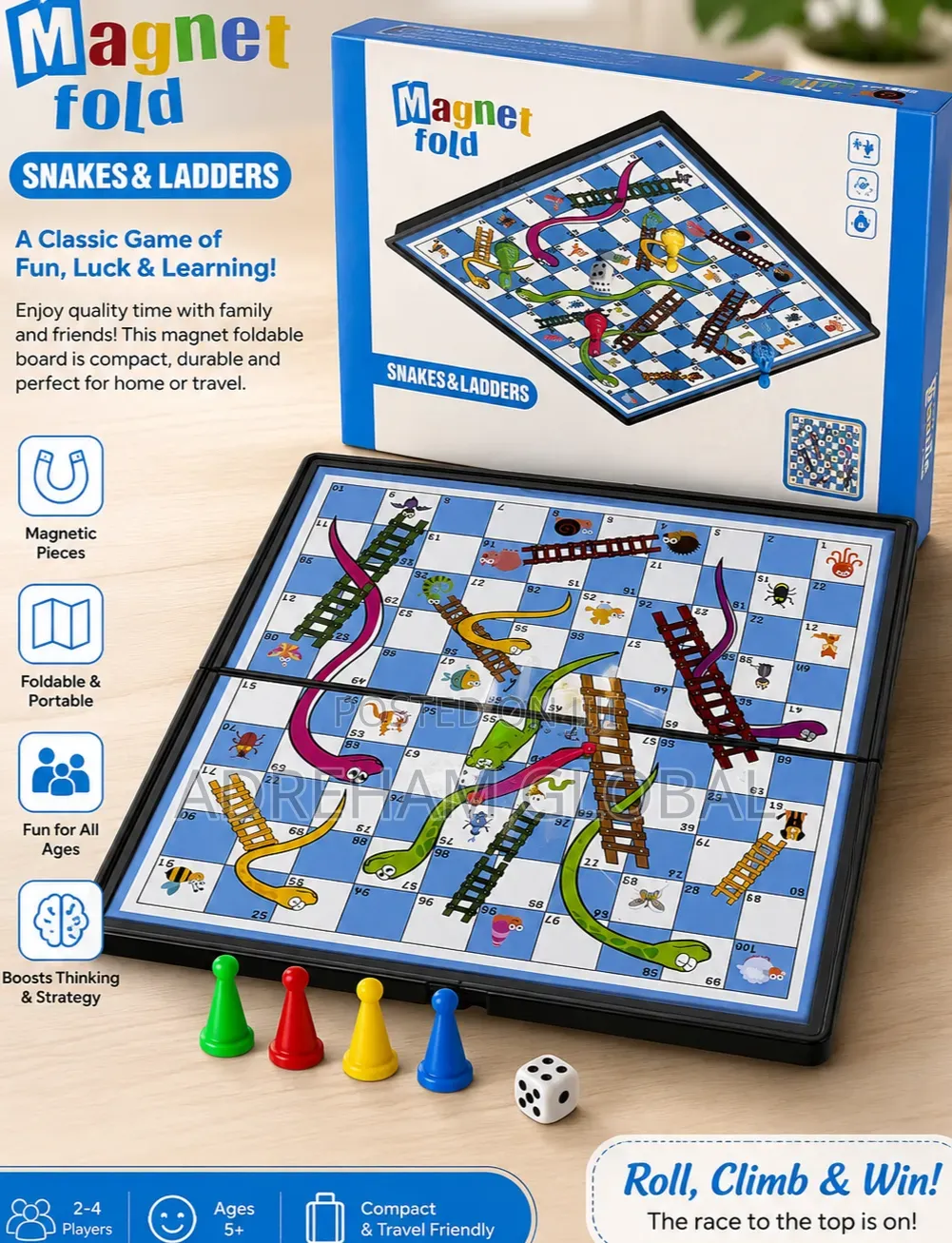 Snake and Ladder Game Foe Adult and Kids