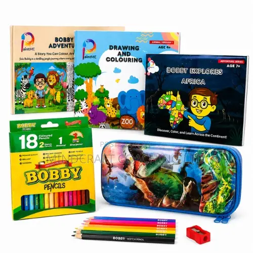 Mindcraft Creative Kit With 3 Colouring Books, Pencils and 3D Case Set