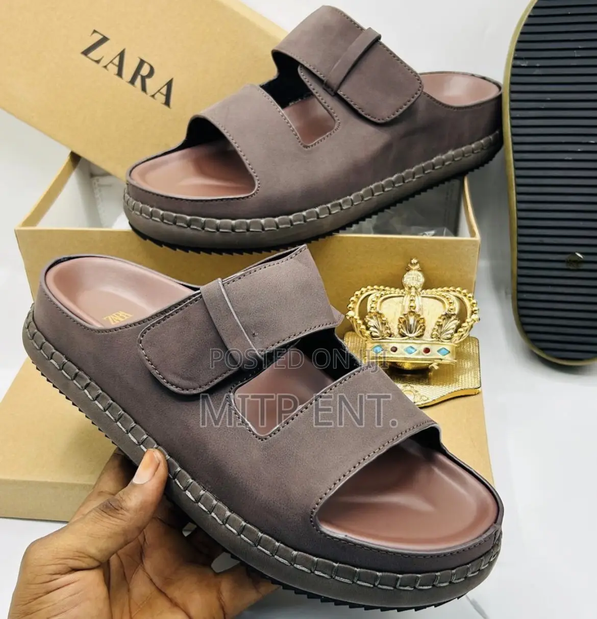 Zara Men’s Premium Double-Strap Comfort Slide Sandals