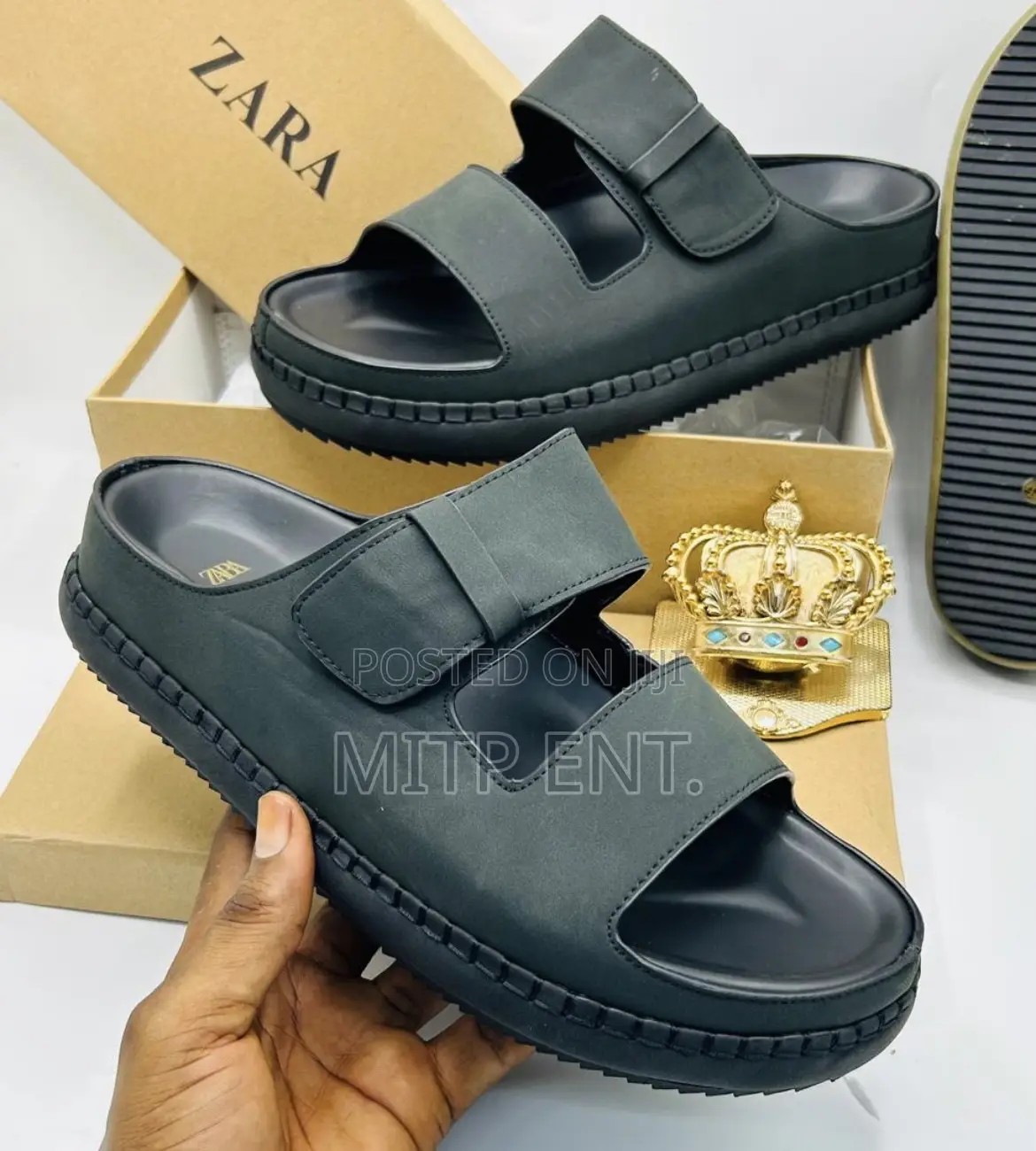 Zara Men’s Premium Double-Strap Comfort Slide Sandals