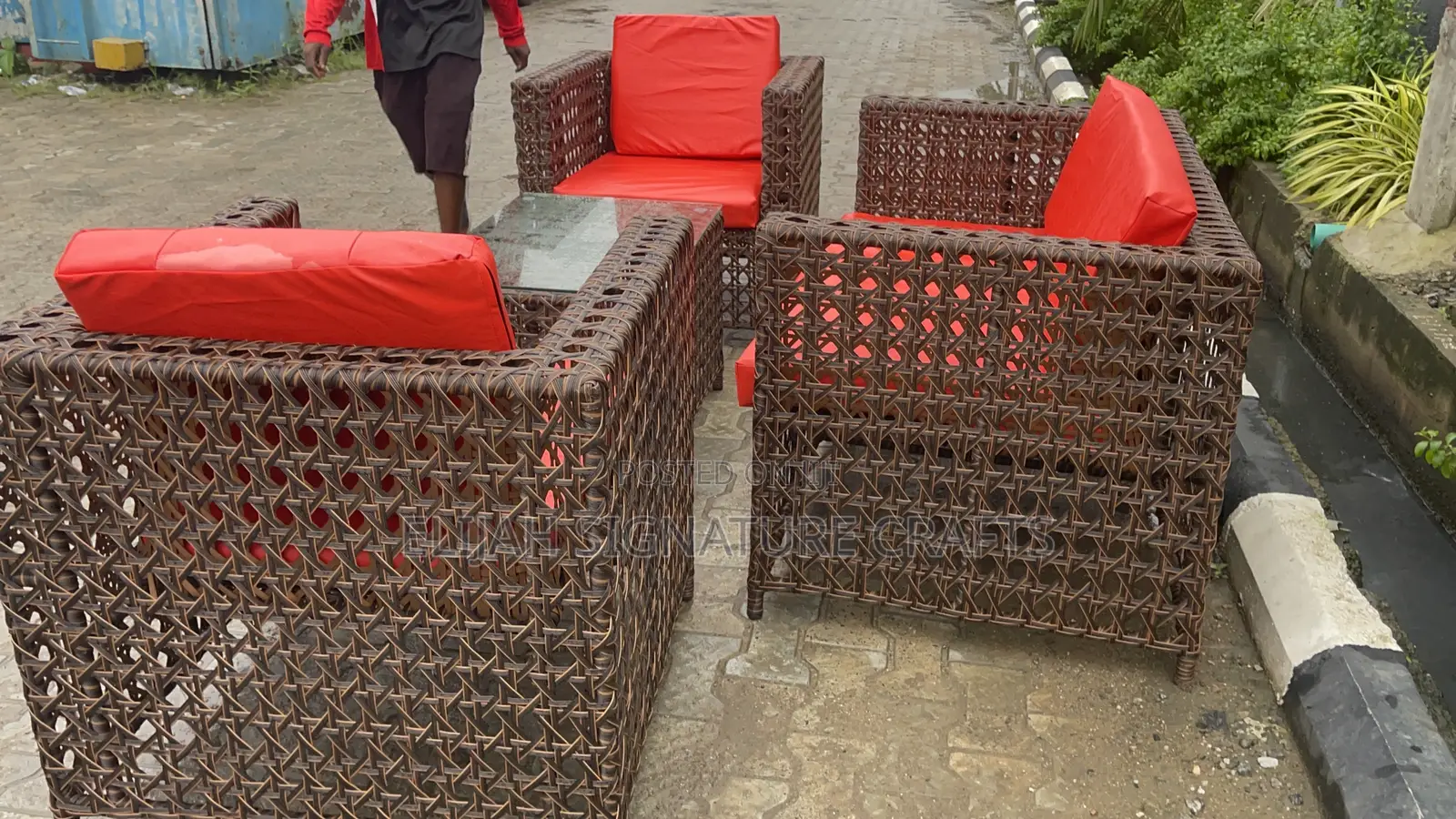 Handcrafted Rattan Knash Box Chair for Indoor/Outdoor