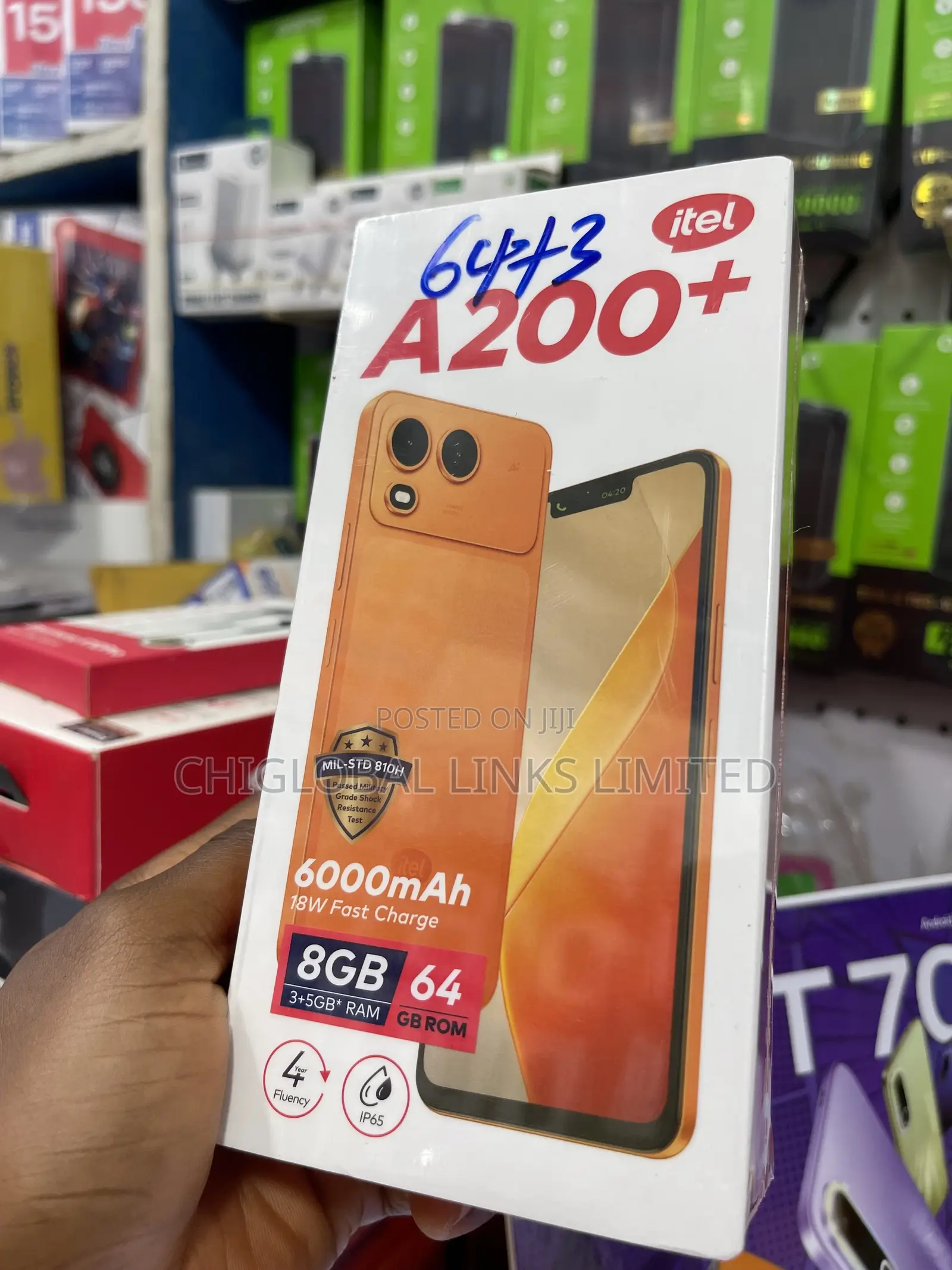 New Itel A200+ 64 GB Orange