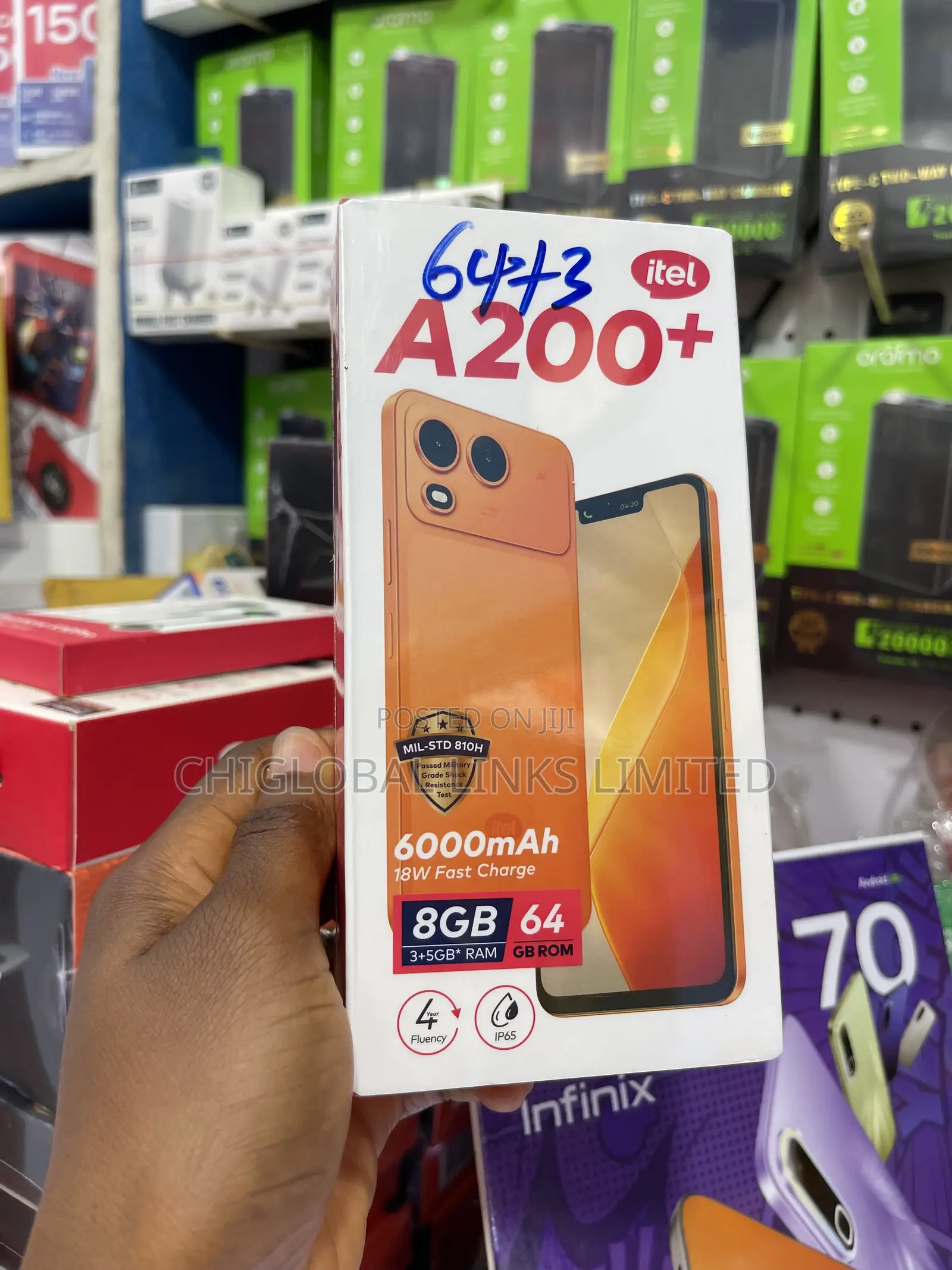 New Itel A200+ 64 GB Orange