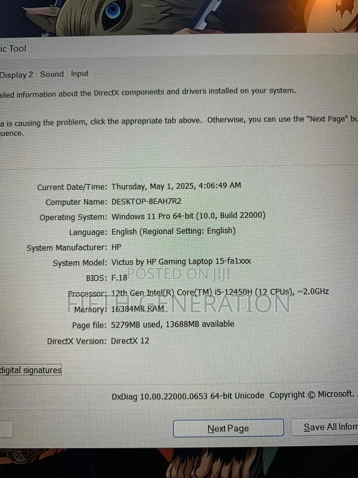 Laptop HP Victus 15 16GB Intel Core i5 SSD 512GB