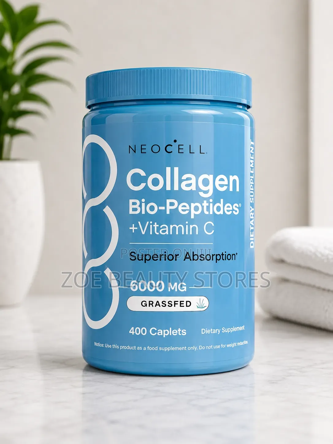 NeoCell Collagen Bio-Peptides + Vitamin C (400 Caplets)