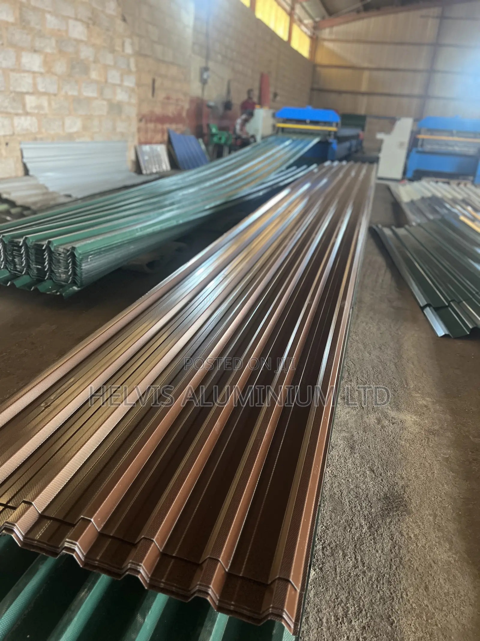 Normal 0.55 Gauge Nut Brown Aluminum Roofing