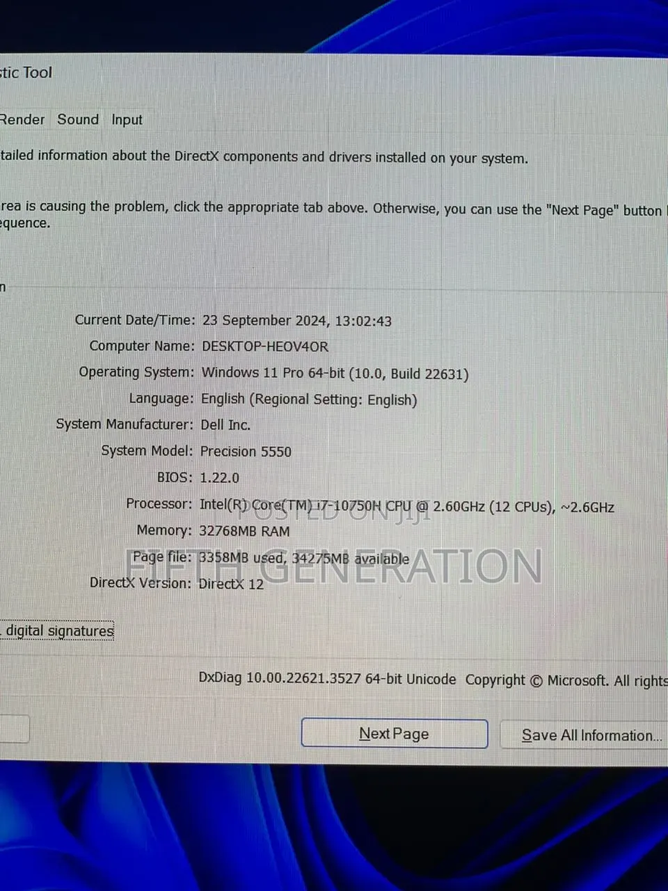 Laptop Dell Precision 5550 32GB Intel Core i7 SSD 512GB