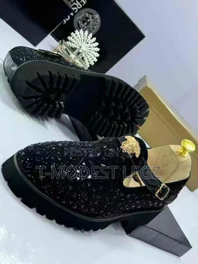 Premium Quality Italian Versace Designer Inspired Stone Coated Shoes