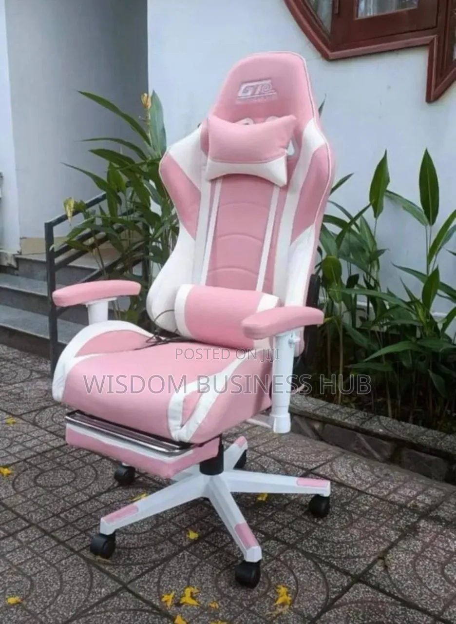 Pinkish 5-Star Leg Gaming Chair