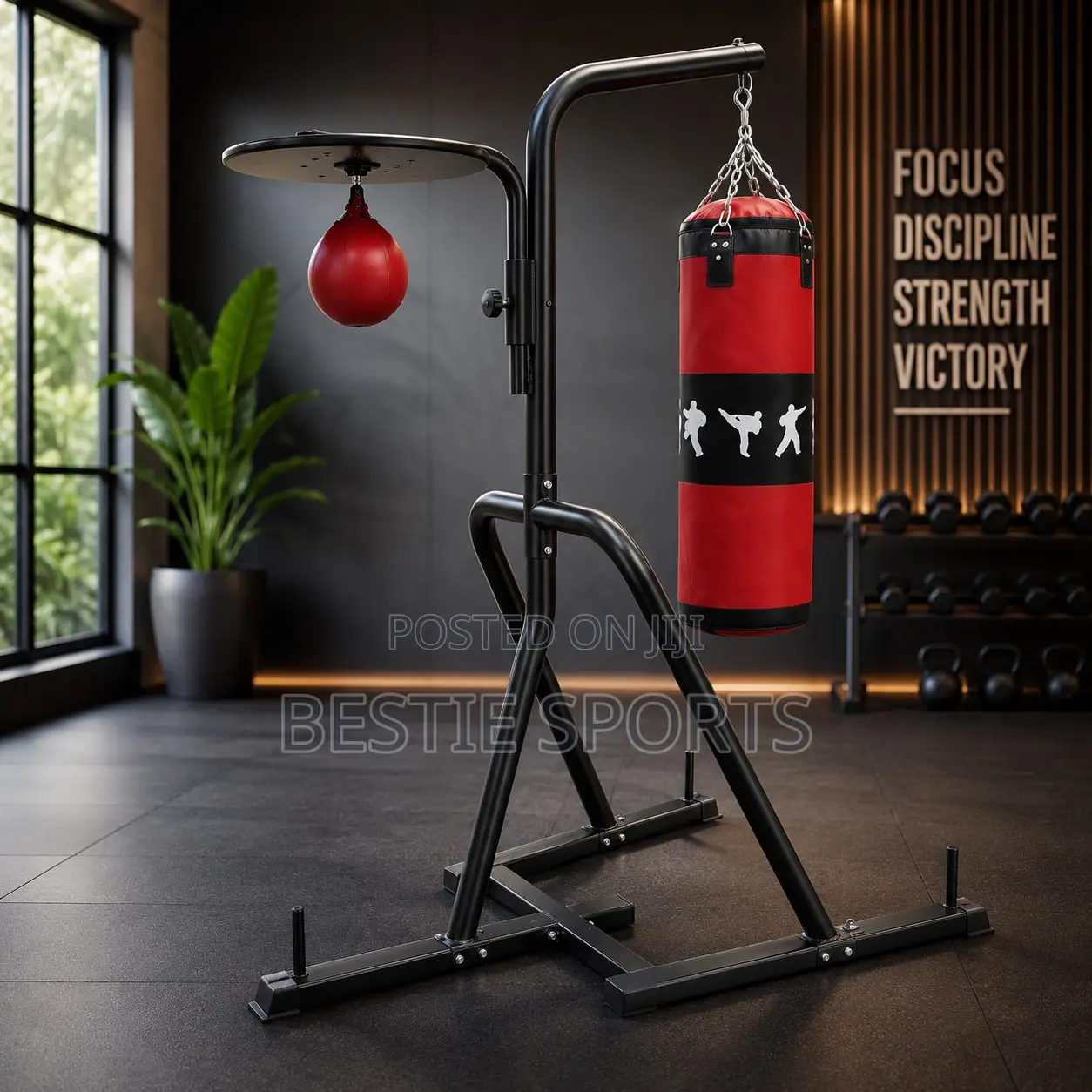 Punching Bag Stand With Speed Ball