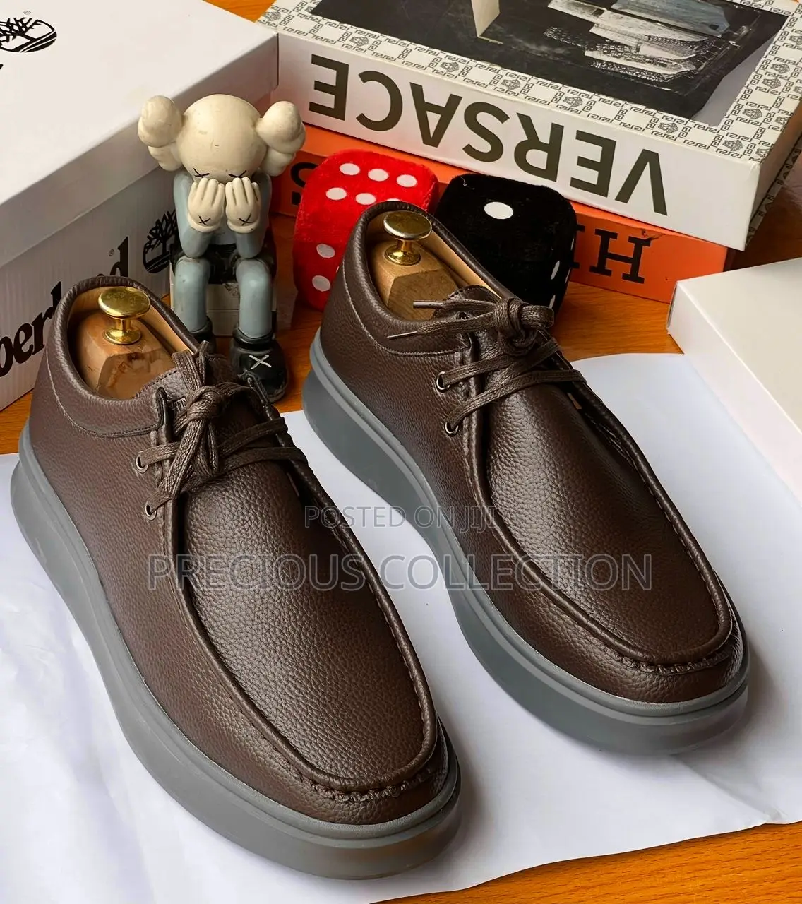 Trendy Lace Up Black and Brown Lace Up Leather Shoes