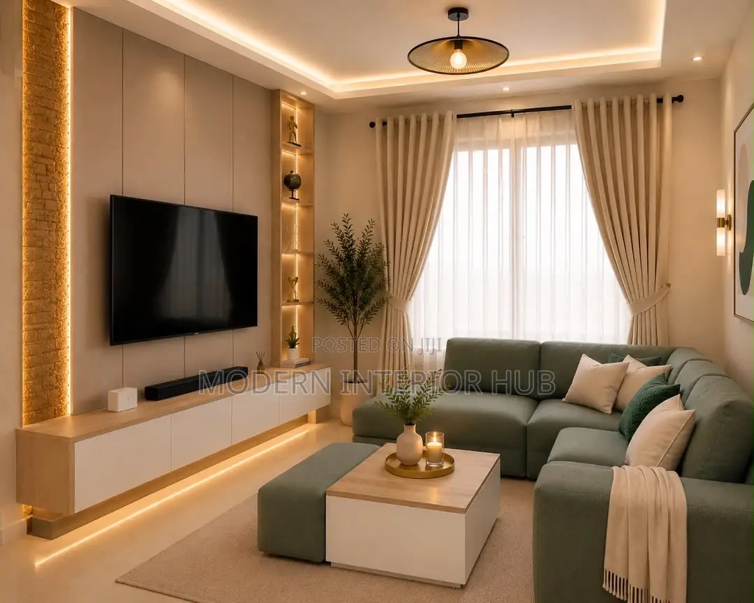 L Shape Brown Sofa