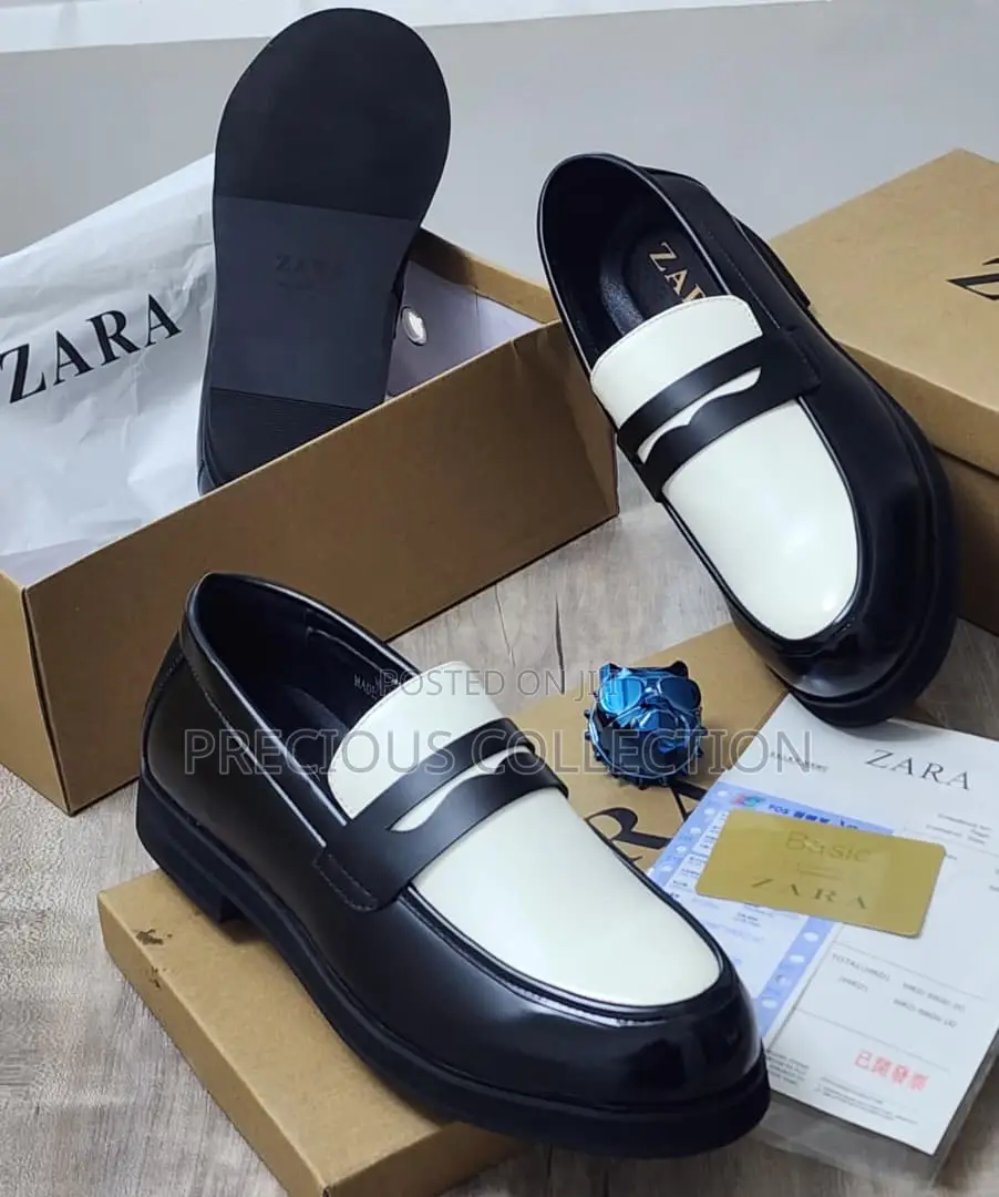 Black/White Two Toned Zara Loafers