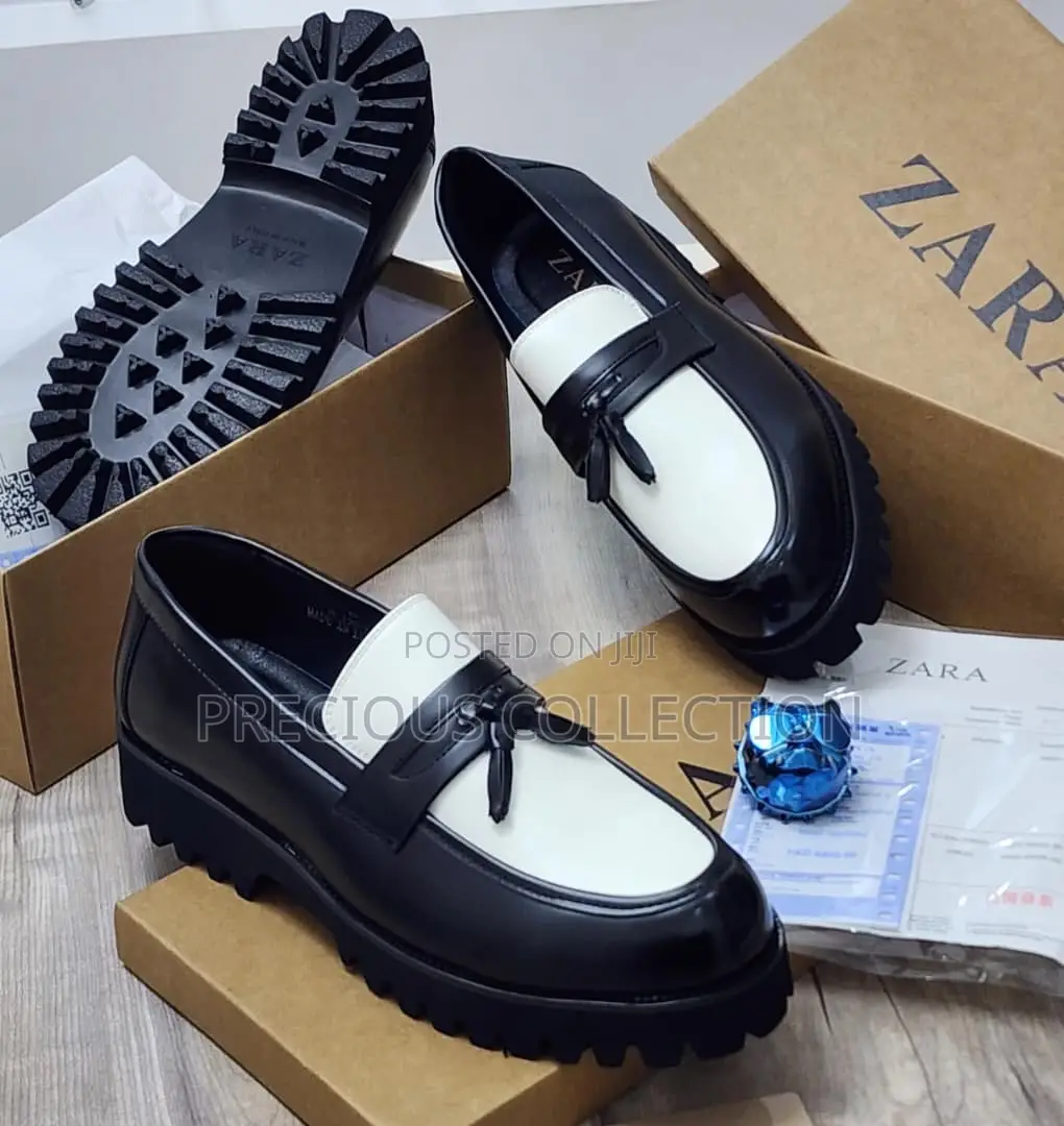 Black/White Two Toned Zara Loafers