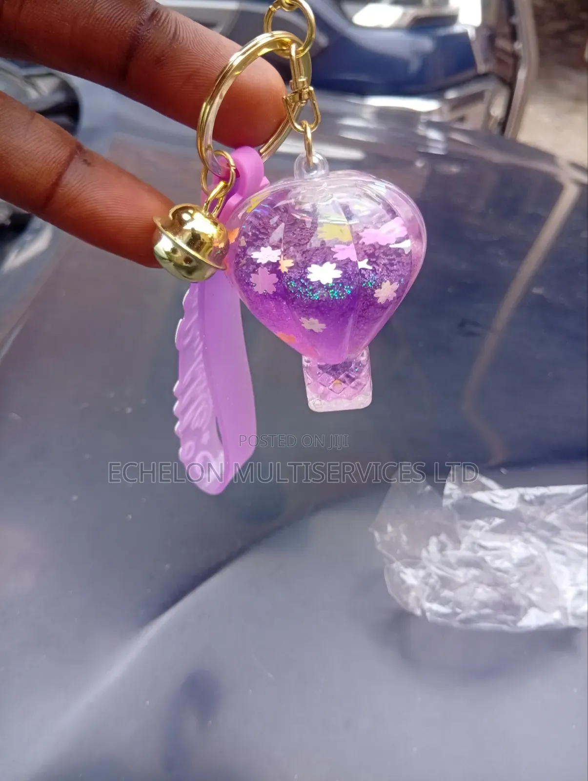 Aesthetic Liquid Quicksand Hot Air Balloon Keychain