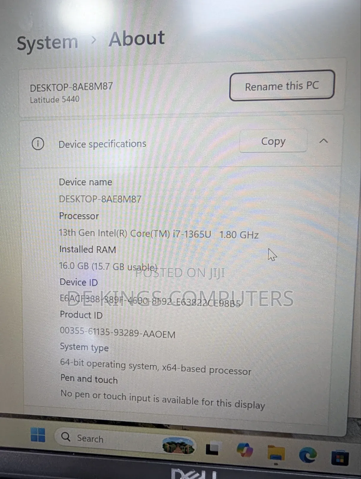 Laptop Dell Latitude 5440 16GB Intel Core i7 SSD 256GB