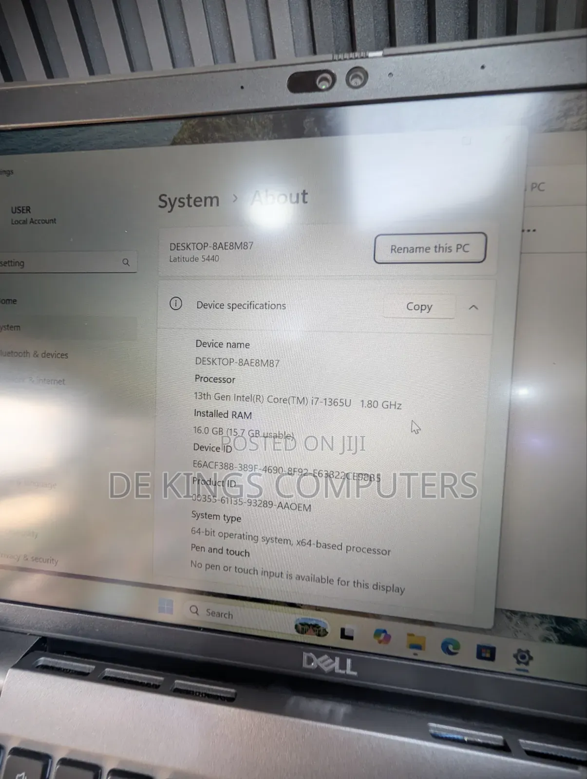 Laptop Dell Latitude 5440 16GB Intel Core i7 SSD 256GB