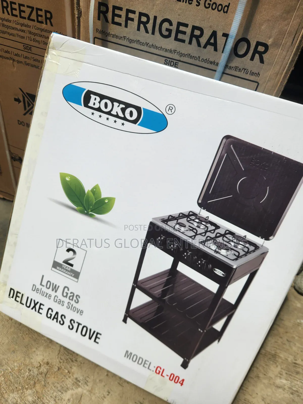 Brand New BOKO Deluxe 4 Burner Gas Stove