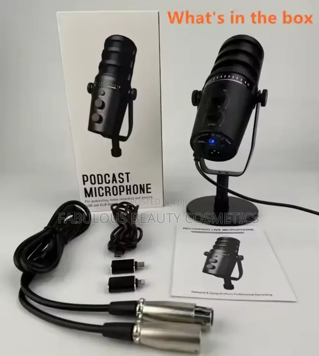 Daakro Dynamic Microphone, XLR/USB Podcast