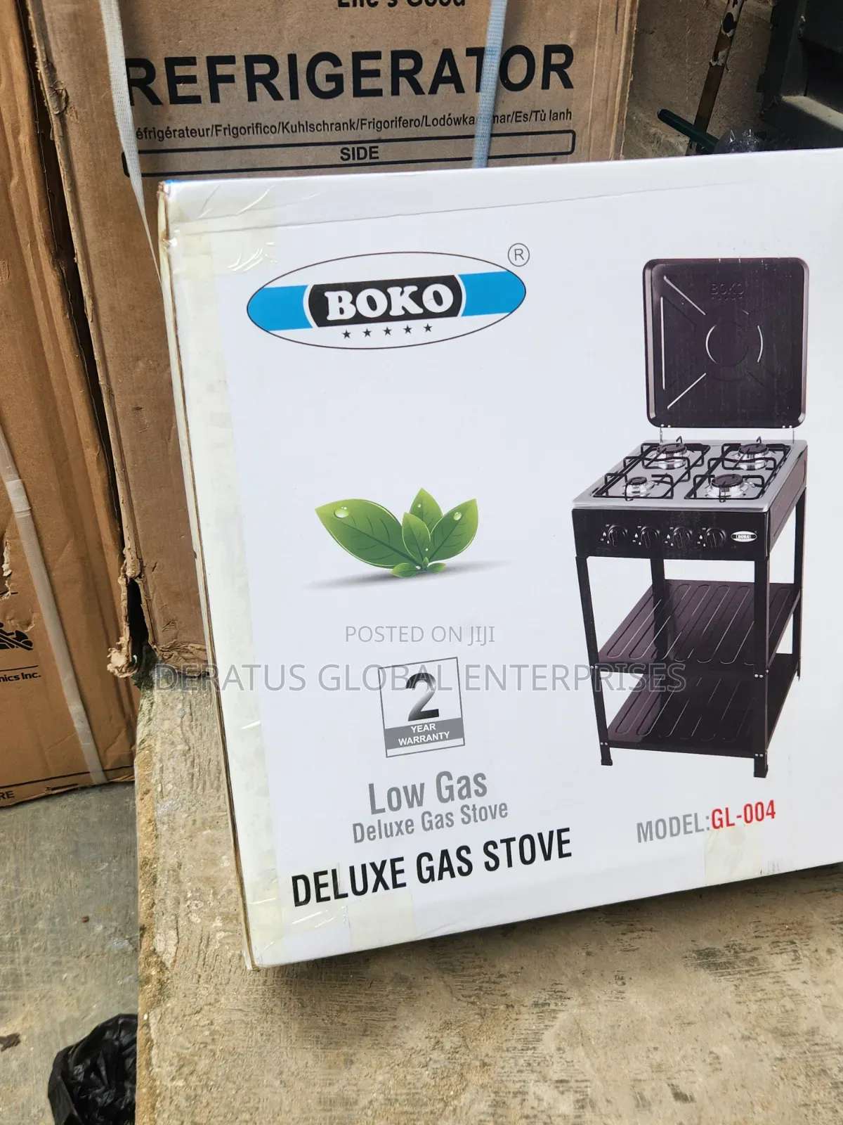 BOKO Deluxe Gas Cooker With Shelf Storage