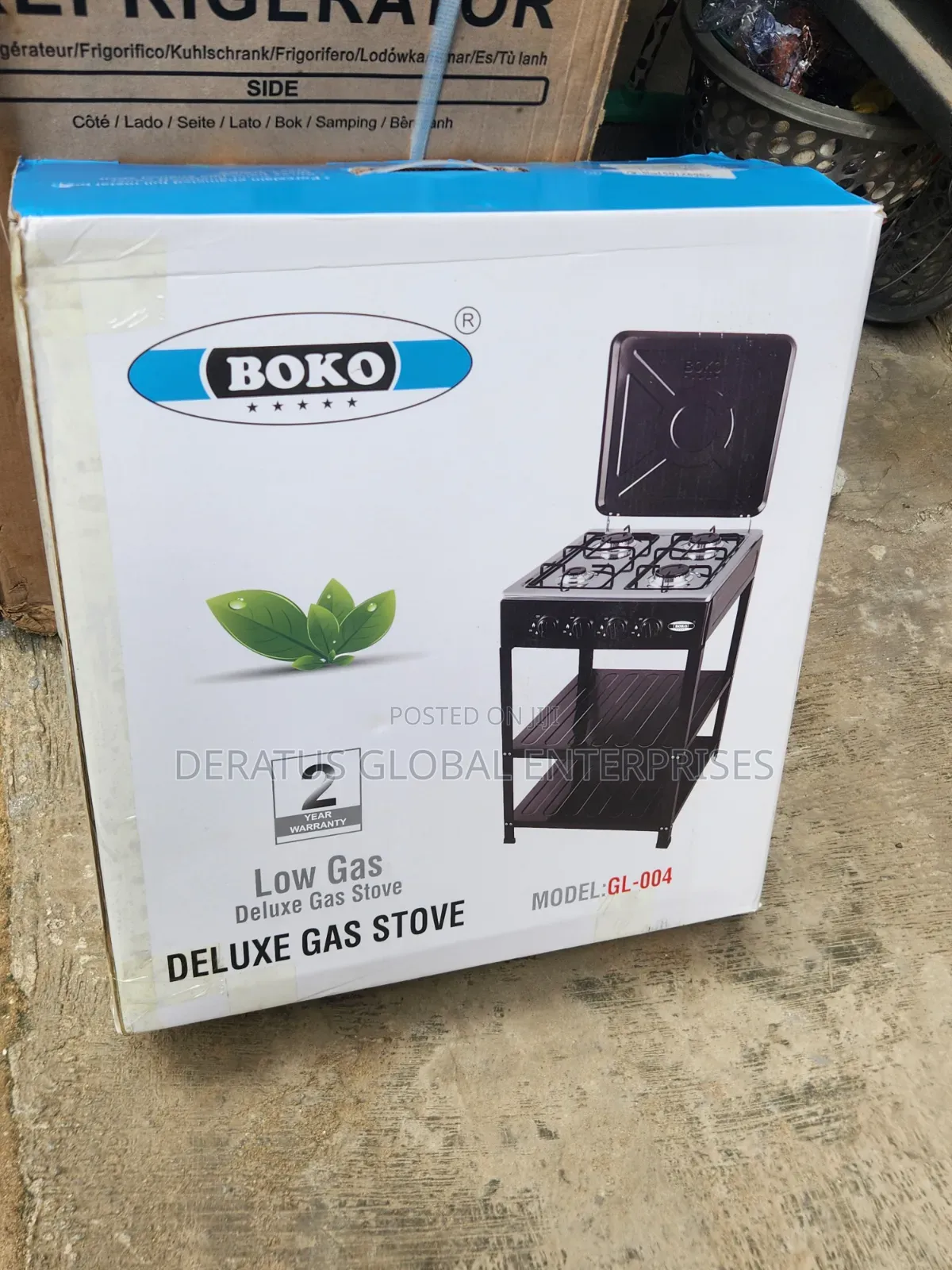 Energy Saving BOKO 4 Burner Gas Cooker