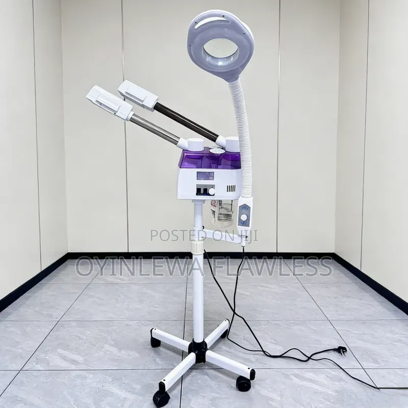 3 in 1 Hot Cold With 8X Magnifying Lamp Vapor Ozone Facial Steamer