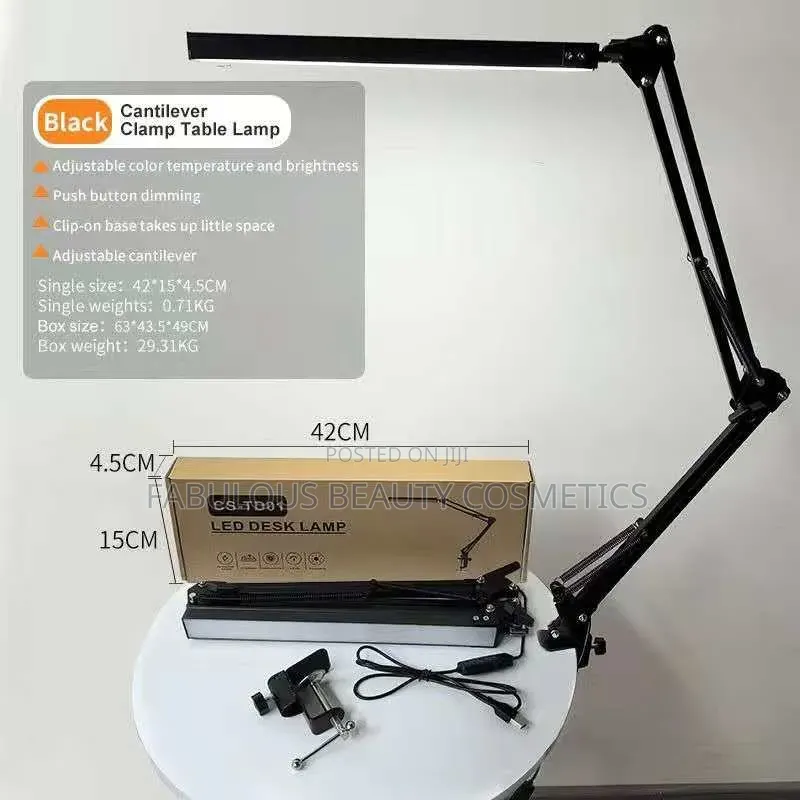 Desk Lamp LED Dimmable With Clamp Attachment