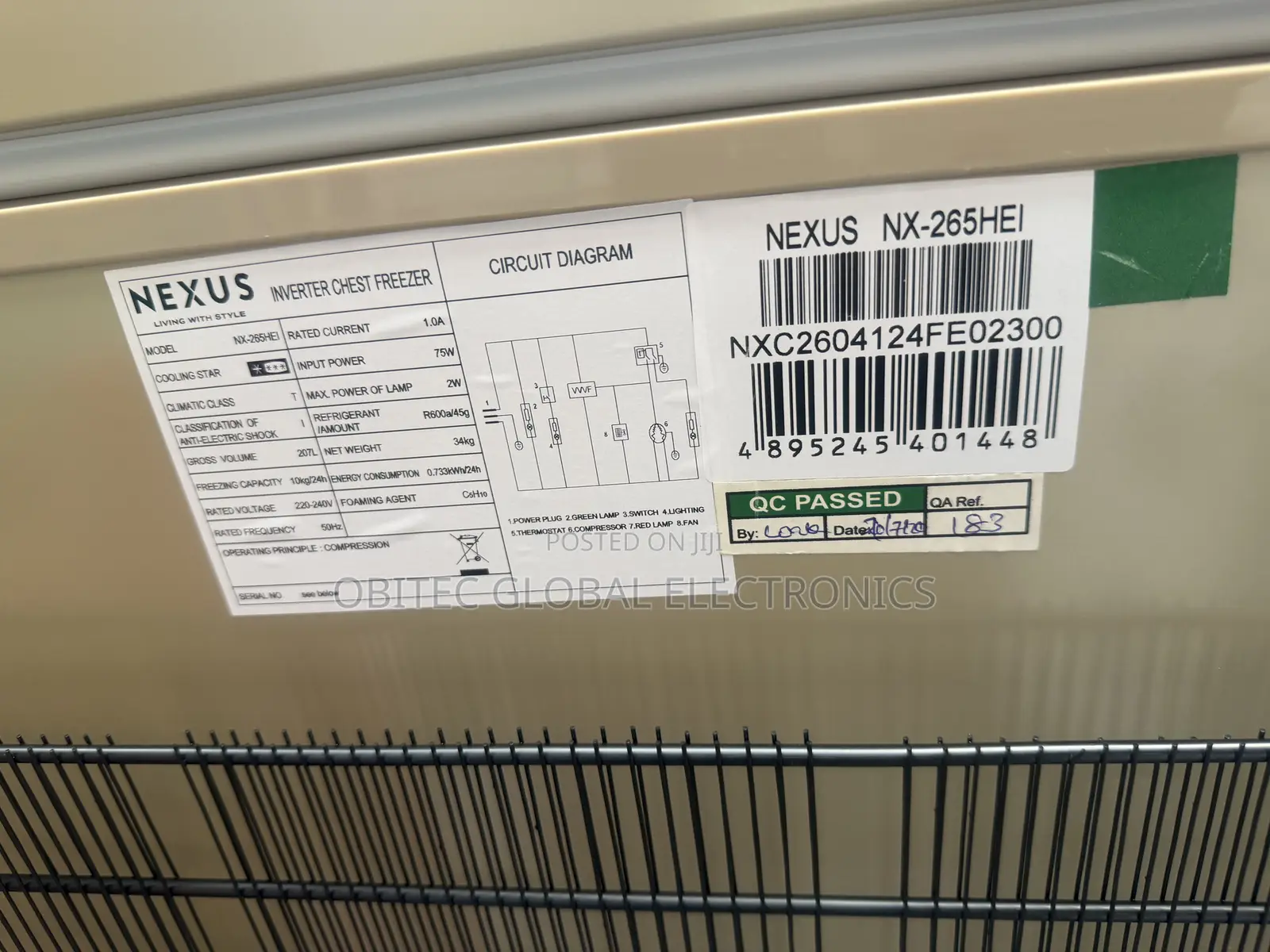 Nexus 207L Chest Freezer Inverter