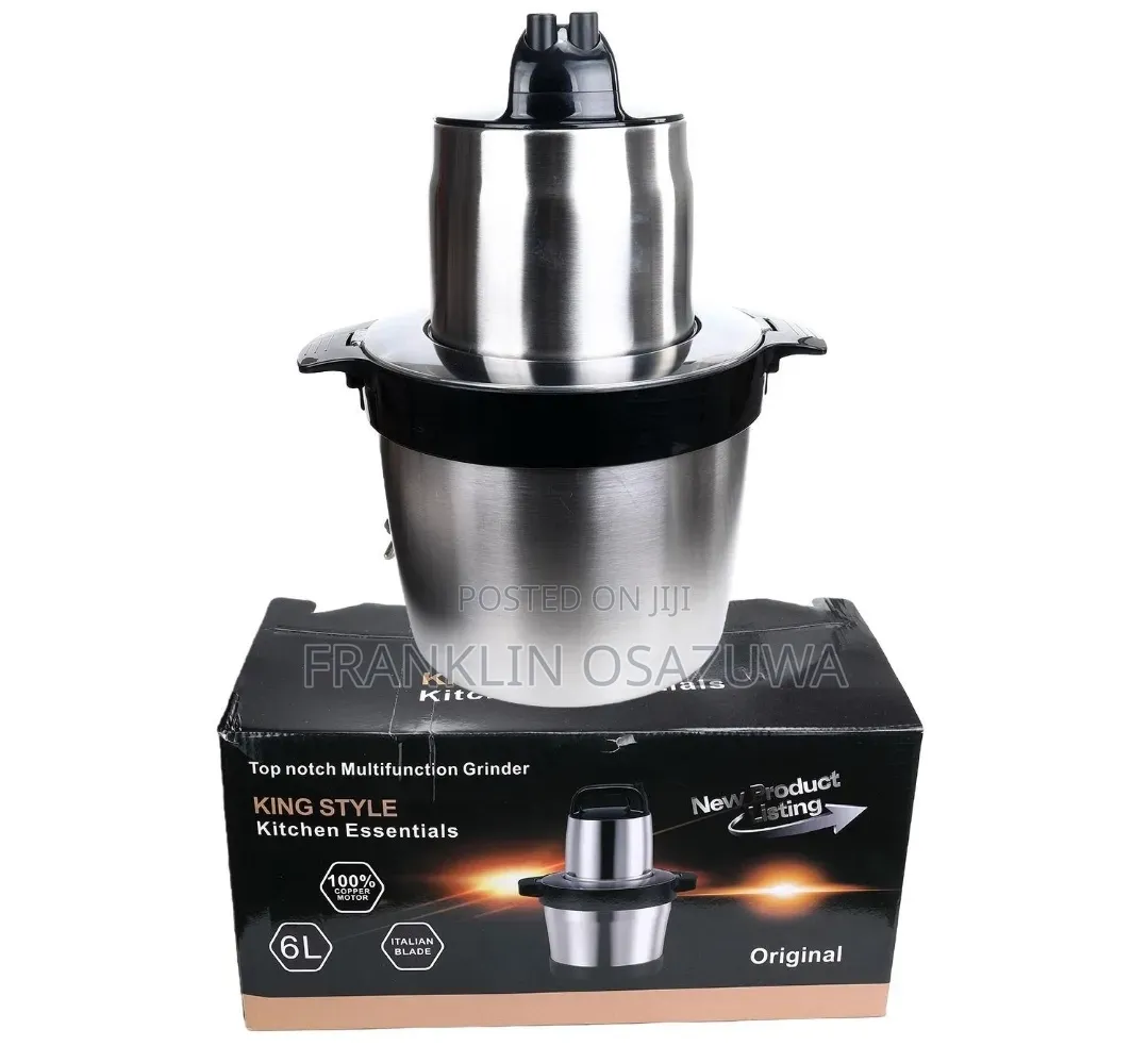 King Style 6L Electric Food Chopper Meat Grinder – Stainless Steel